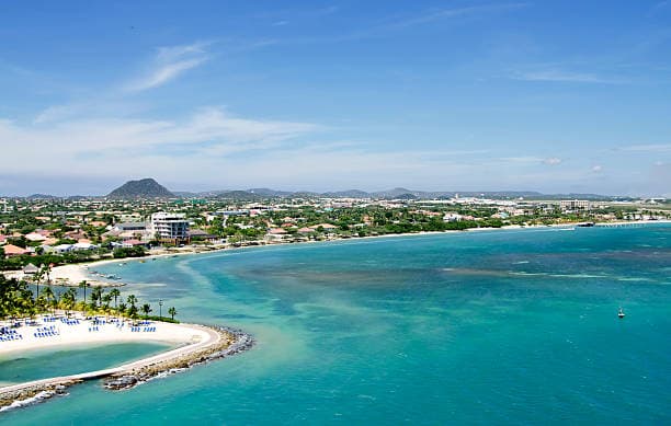 Aerial view of Aruba