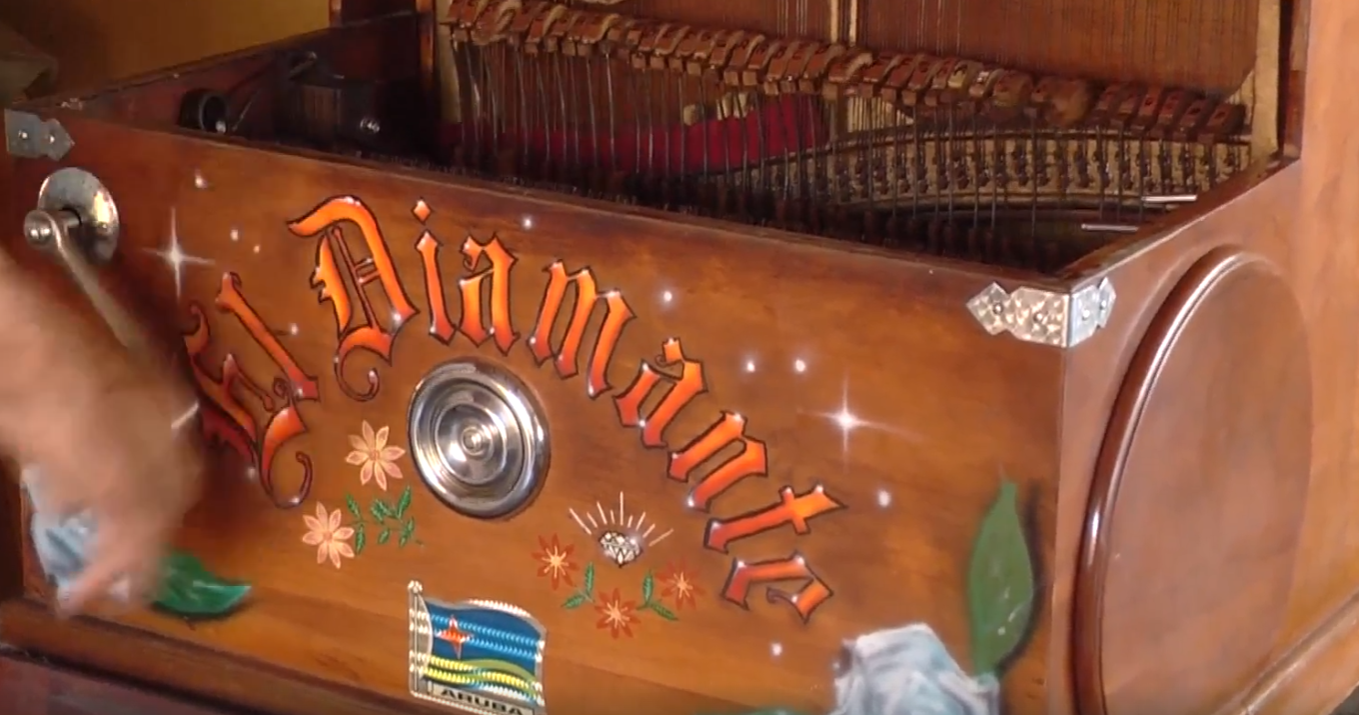 Aruba TV Plus - El Diamante Traditional Aruban Caha di Orgel with ornate decorations showcased on ArubaTV